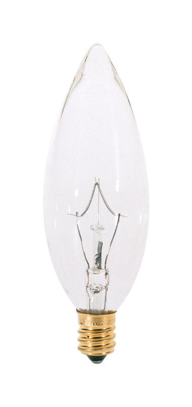 Satco 25 W BA9.5 Chandelier Incandescent Bulb E12 (Candelabra) Soft White 1 pk (Pack of 25)