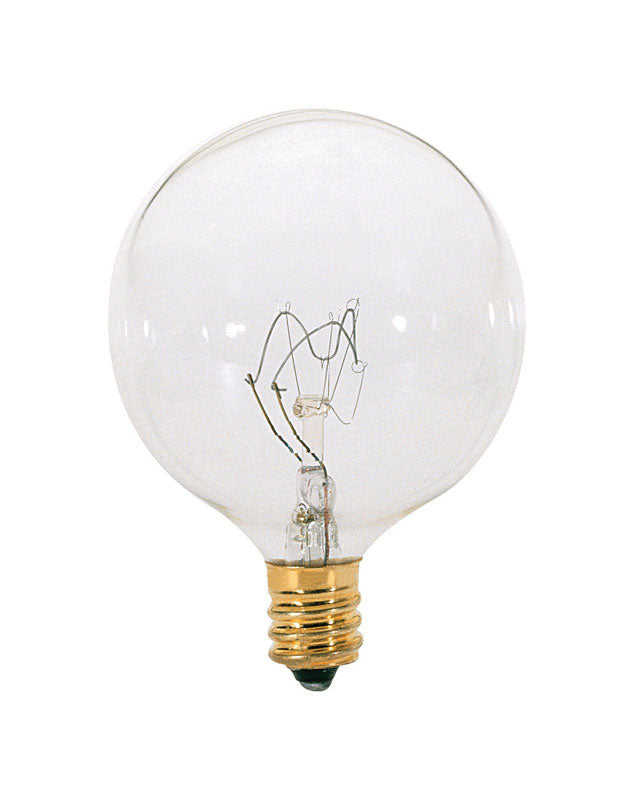 Satco 25 W G16.5 Decorative Incandescent Bulb E12 (Candelabra) Soft White 2 pk (Pack of 10)