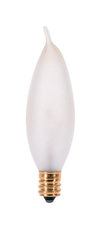 Satco 15 W CA9 Chandelier Incandescent Bulb E12 (Candelabra) Soft White 1 pk (Pack of 25)