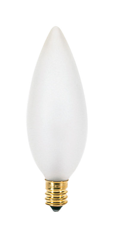 Satco 25 W BA9.5 Chandelier Incandescent Bulb E12 (Candelabra) Soft White 1 pk (Pack of 25)