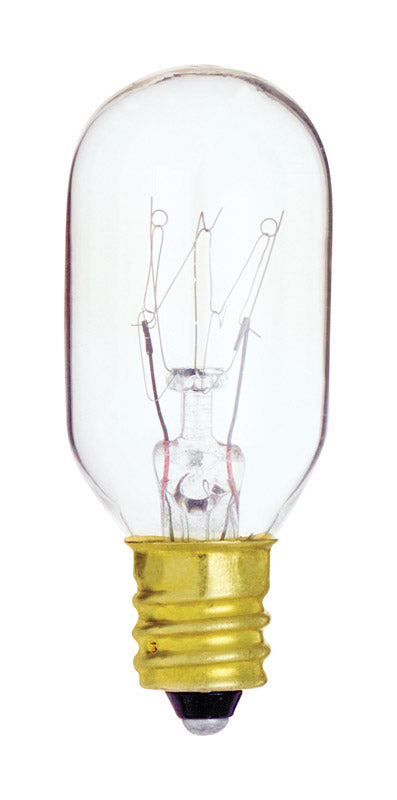 Satco 15 W T7 Specialty Incandescent Bulb E12 (Candelabra) Soft White 1 pk (Pack of 12)
