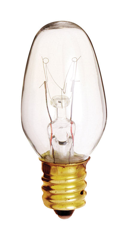 Satco 4 W C7 Nightlight Incandescent Bulb E12 (Candelabra) Soft White 1 pk (Pack of 20)