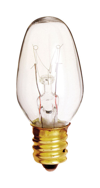 Satco 7 W C7 Nightlight Incandescent Bulb E12 (Candelabra) Soft White 2 pk (Pack of 20)