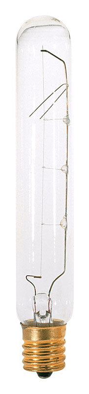 Satco 25 W T6.5 Tubular Incandescent Bulb E17 (Intermediate) Soft White 1 pk (Pack of 10)