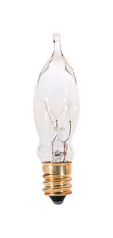 Satco 7.5 W CAC Chandelier Incandescent Bulb E12 (Candelabra) Soft White 1 pk
