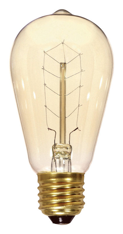 Satco 40 W ST19 Specialty Incandescent Bulb E26 (Medium) Soft White 1 pk