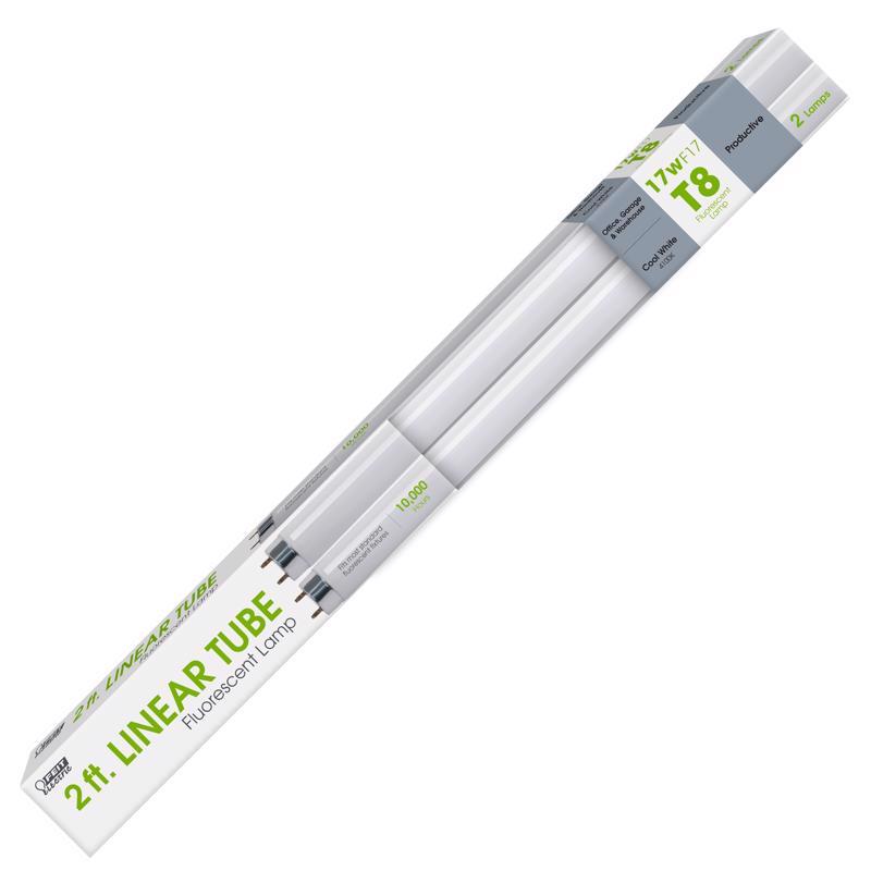 Feit Legacy Bulbs 17 W T8 1 in. D X 23.8 in. L Fluorescent Bulb Cool White Linear 4100 K 2 pk (Pack of 6)