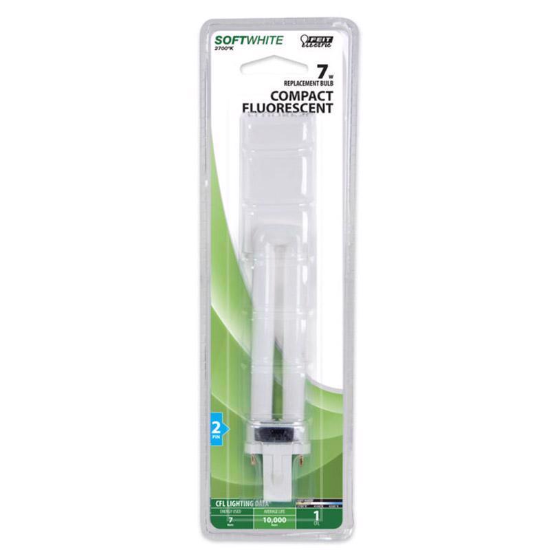 Feit Legacy Bulbs 7 W PL 1.3 in. D X 5.4 in. L CFL Bulb Soft White Compact 2700 K 1 pk (Pack of 6)