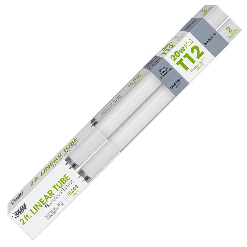 Feit Legacy Bulbs 20 W T12 1.5 in. D X 24 in. L Fluorescent Bulb Cool White Linear 4100 K 2 pk (Pack of 6)