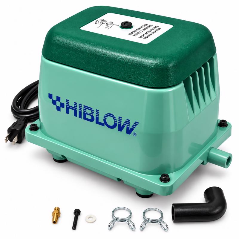 HIBLOW HP-80 1268 gph Aluminum Linear Diaphragm AC Septic Air Pump