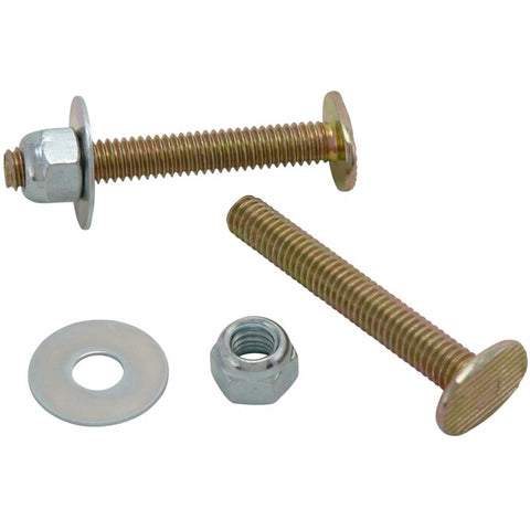 Plumb Pak Juego de perno y tornillo para inodoro de acero chapado en latón dorado universal