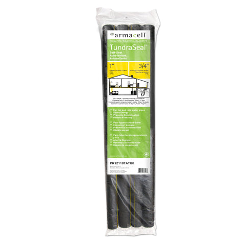 Armacell TundraSeal Self Sealing 1 in. X 3 ft. L Polyethylene Foam Pipe Insulation (Pack of 12)