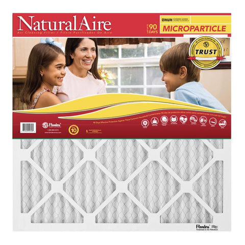 NaturalAire 20 in. W X 20 in. H X 1 in. Synthetic 10 MERV Pleated Microparticle Air Filter 1 pk (Pack of 6)