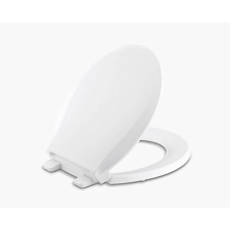 Kohler Cachet Slow Close Round White Plastic Toilet Seat | WareRise