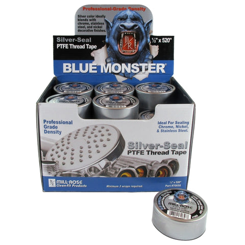 Mill Rose Blue Monster Silver 1/2 in. W X 520 in. L Thread Seal Tape (Pack of 30)