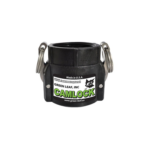 Green Leaf Camlock 2 in. Female X 2 in. D FNPT Polypropylene Coupler 1 pk