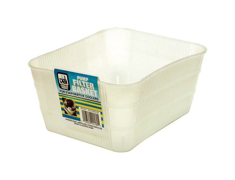 Dial 3-1/2 in. H X 6 in. W White Polyethylene Basket (Pack of 12)