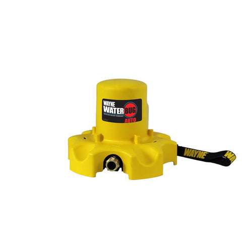Bomba sumergible de utilidad de fondo Wayne Bug Auto de 1/4 HP, 1900 gph, termoplástica, con interruptor electrónico de CA