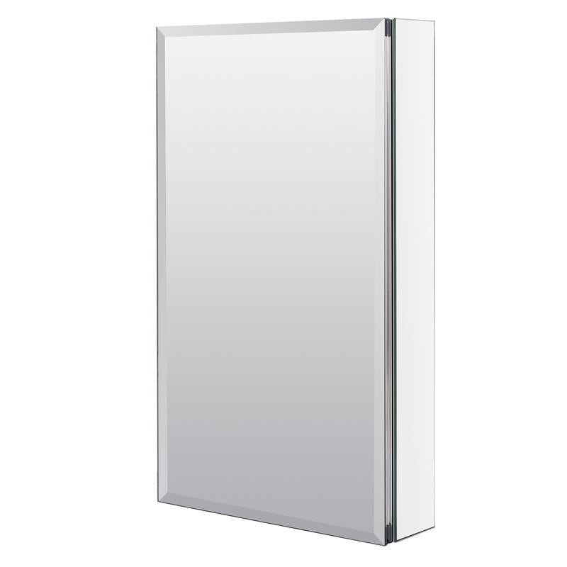 Zenna Home 26 pulg. de alto x 15 pulg. de ancho x 5 pulg. de profundidad Gabinete de medicamentos rectangular/Espejo