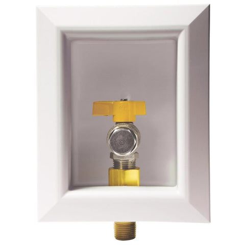 Sioux Chief OxBox 1/2 in. Brass NPT Gas Valve Outlet Box Quarter-Turn Lever For Gas