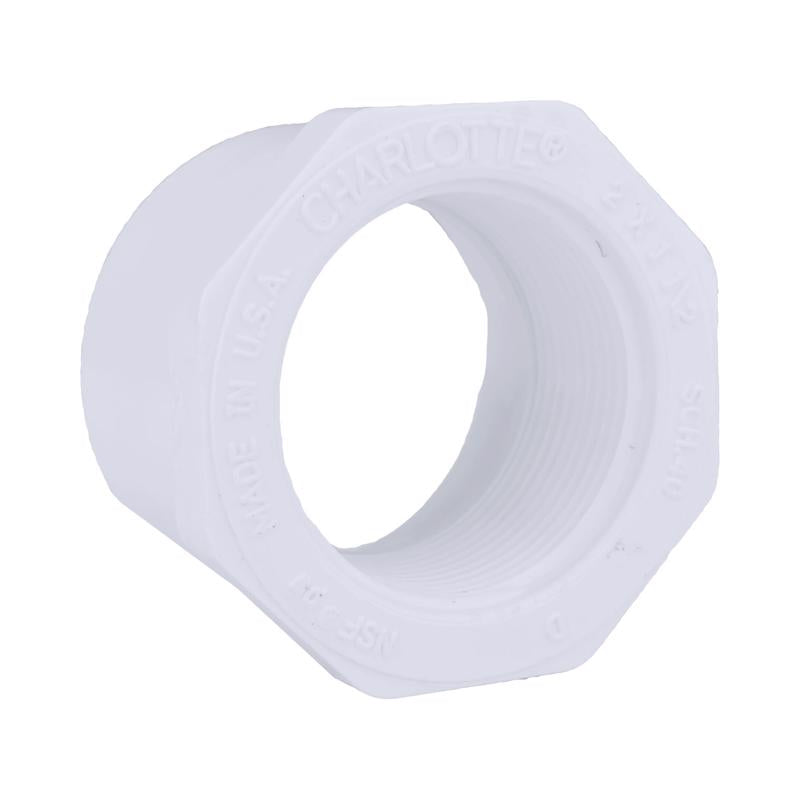 Charlotte Pipe Schedule 40 2-1/2 in. Spigot X 2 in. D FPT PVC Reducing Bushing 1 pk