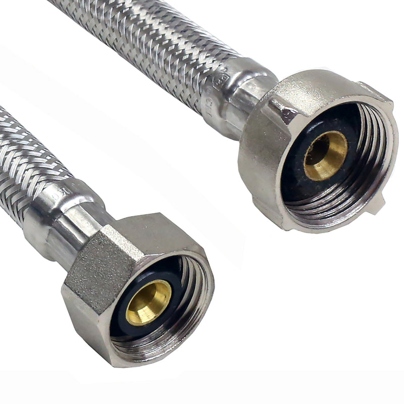 Lasco 1/2 in. FIP X 7/8 in. D Ballcock 12 in. Braided Stainless Steel Toilet Supply Line