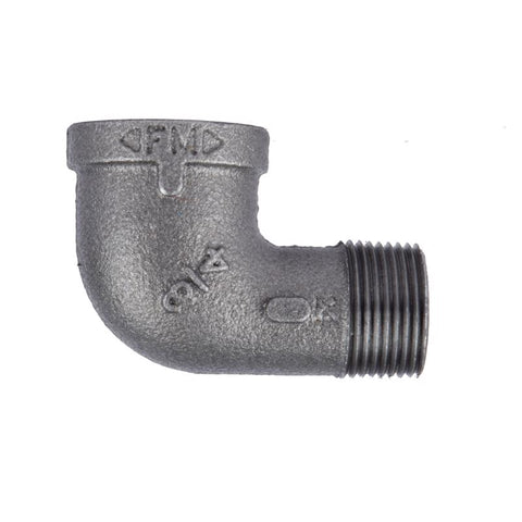 STZ Industries 3/4 in. FIP each X 3/4 in. D MIP Black Malleable Iron 90 Degree Street Elbow (Pack of 5)