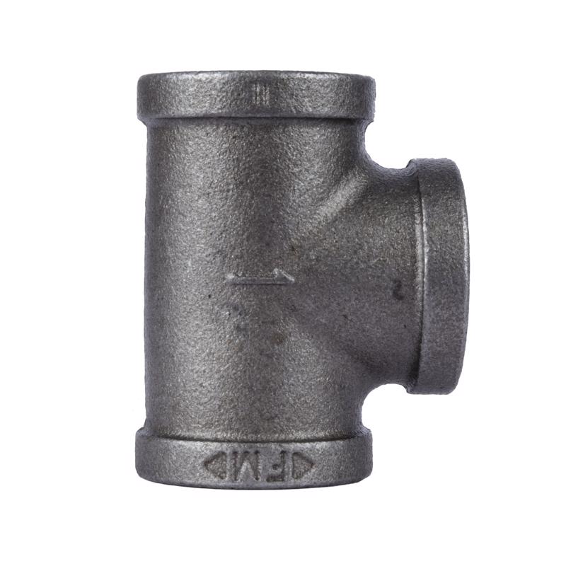 STZ Industries 1 in. FIP each X 1 in. D FIP 1 in. D FIP Black Malleable Iron Tee (Pack of 5)