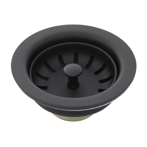 Danco 3-1/2 in. D Matte Black Metal Basket Strainer Assembly