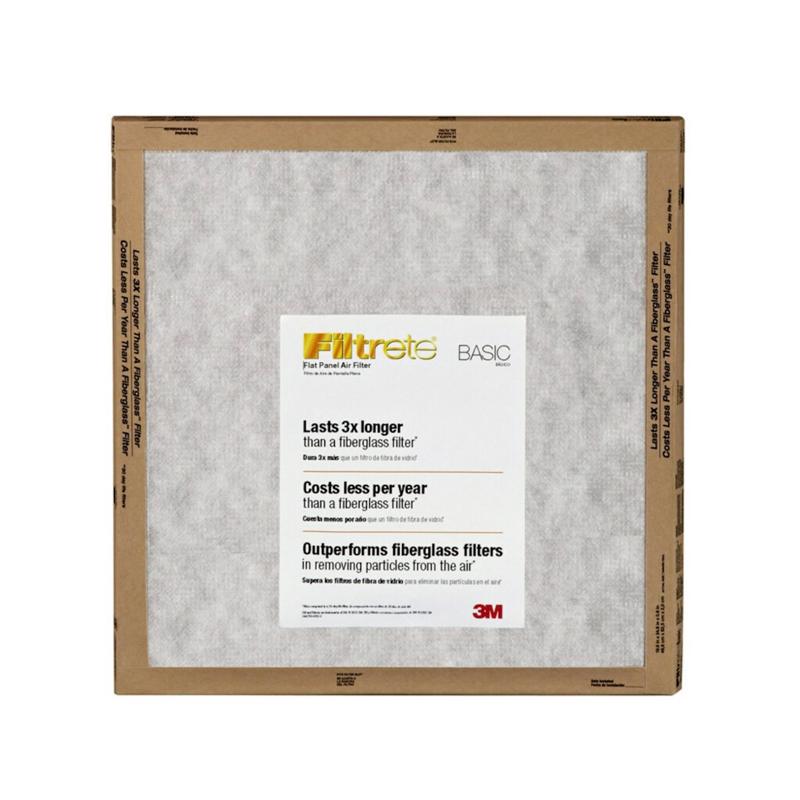 Filtrete 24 in. W X 24 in. H X 1 in. Synthetic 2 MERV Flat Panel Filter 2 pk (Pack of 24)
