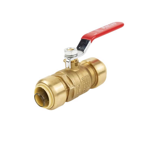 BK Products Proline Series 3/4 in. Brass Push Fit Ball Valve Full Port Quarter-Turn Lever