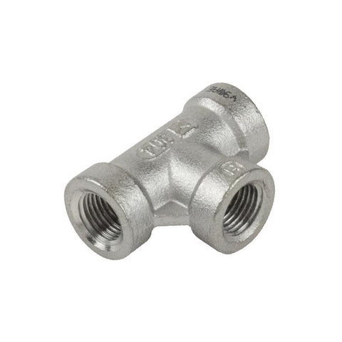 BK Products Proline 1/4 in. FIP in. X 1/4 in. D FIP 1/4 in. D FIP Stainless Steel 4 in. L Tee