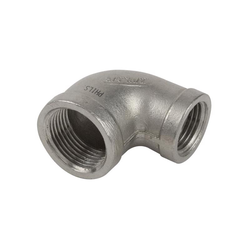 BK Products Proline codo de 90 grados de acero inoxidable de 3/4 pulg. FIP intr. x 3/4 pulg. FIP extr.