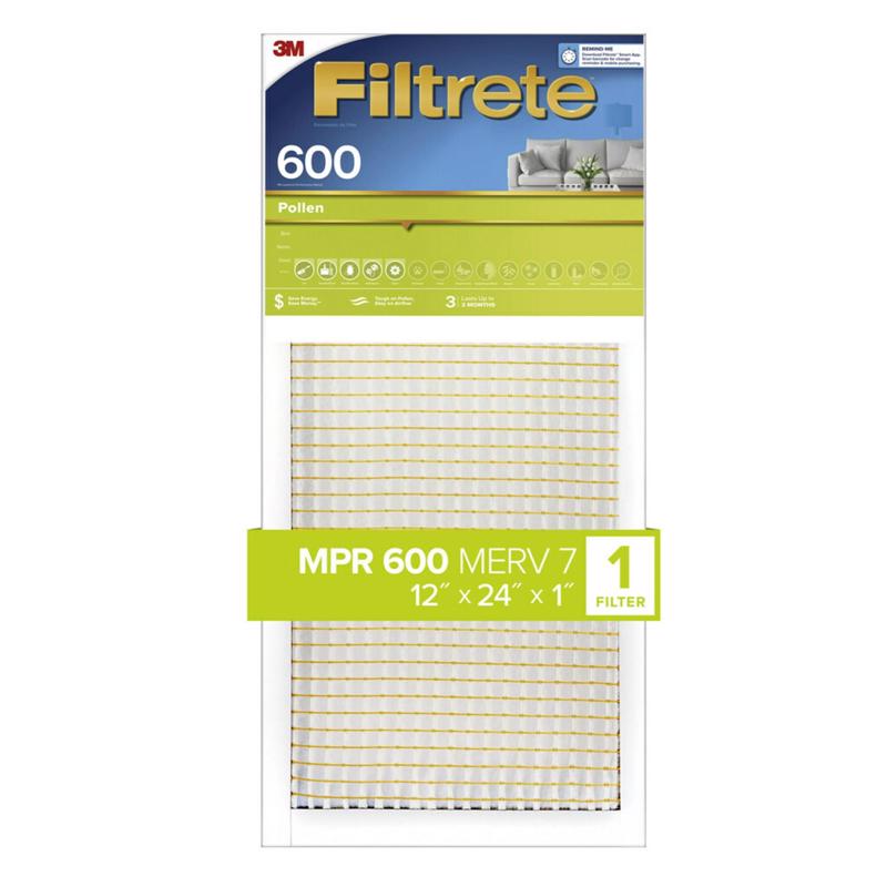 Filtrete 12 in. W X 24 in. H X 1 in. 7 MERV Pleated Air Filter 1 pk (Pack of 4)