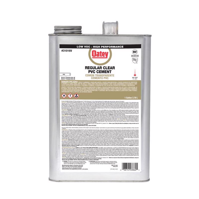 Oatey Clear Cement For PVC 1 gal