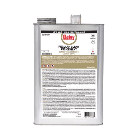 Oatey Clear Cement For PVC 1 gal