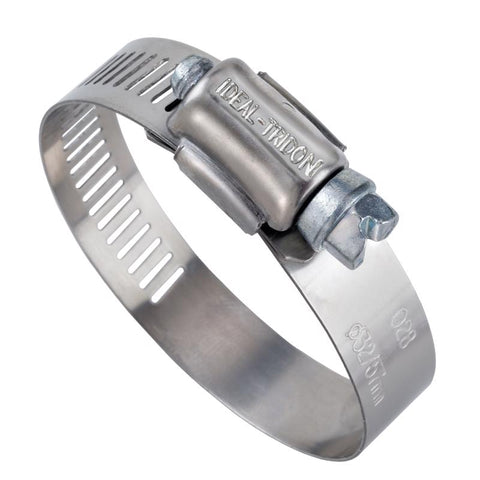 Ideal Tridon 13/16 in to 1-3/4 in. SAE 20 Silver Hose Clamp Stainless Steel Band (Pack of 10)