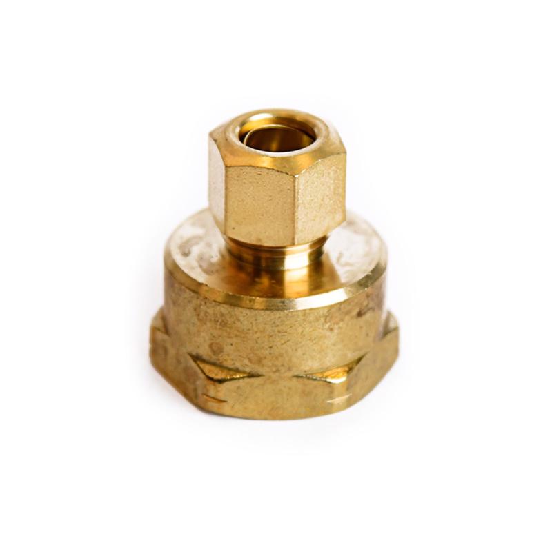 ATC 3/8 in. Compression X 3/4 in. D FPT Yellow Brass Coupling (Pack of 5)