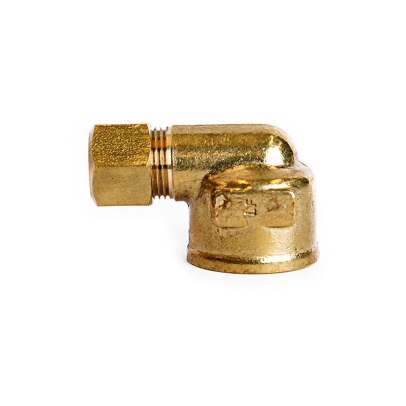 ATC 3/8 in. Compression X 1/2 in. D FPT Brass 90 Degree Elbow (Pack of 5)