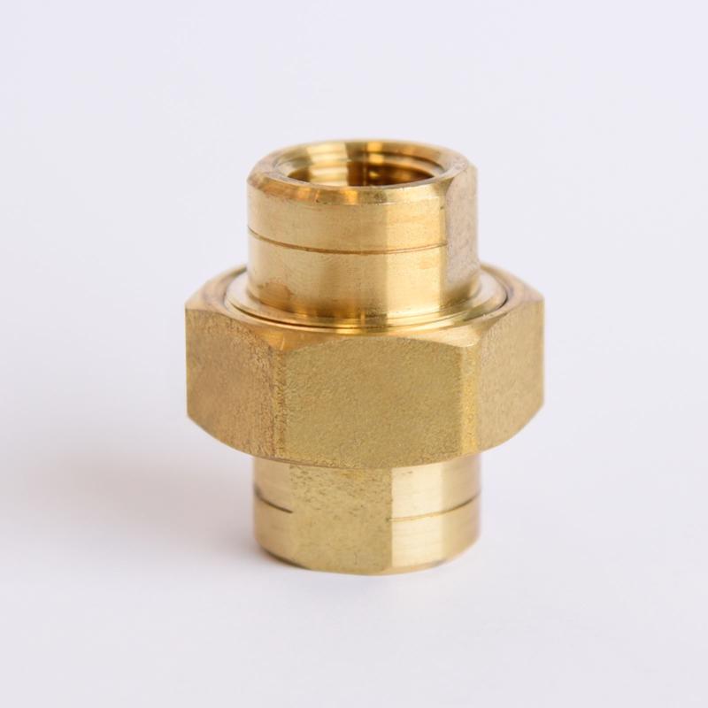 ATC 3/8 in. FPT X 3/8 in. D FPT Yellow Brass Union (Pack of 5)