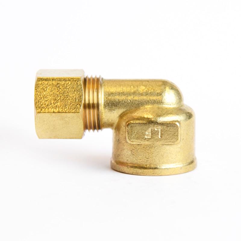ATC 1/2 in. Compression X 1/2 in. D FPT Brass 90 Degree Elbow (Pack of 5)
