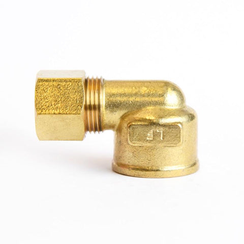 ATC 1/2 in. Compression X 1/2 in. D FPT Brass 90 Degree Elbow (Pack of 5)