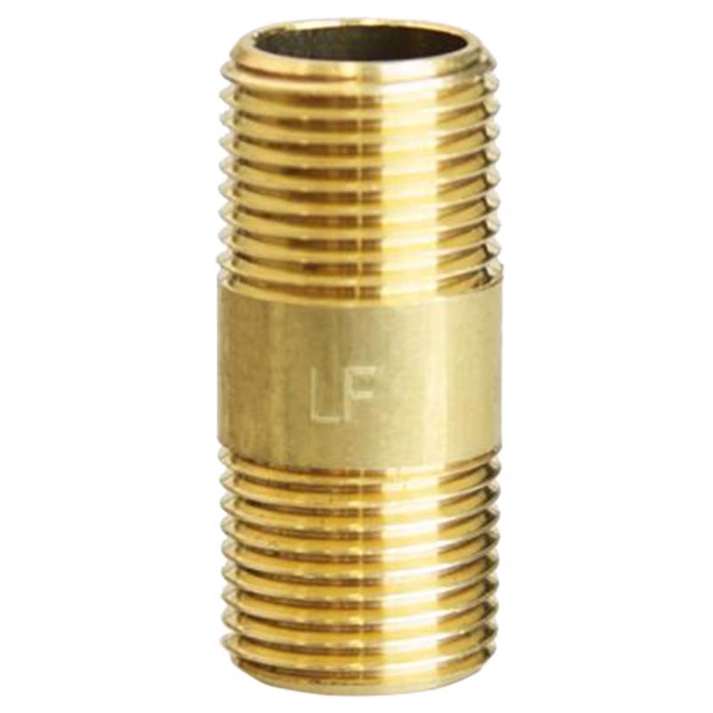 ATC 3/8 in. MPT X 3/8 in. D MPT Yellow Brass Nipple 1-1/2 in. L (Pack of 5)