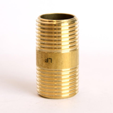 ATC 1/2 in. MPT X 1/2 in. D MPT Yellow Brass Nipple 1-1/2 in. L (Pack of 5)