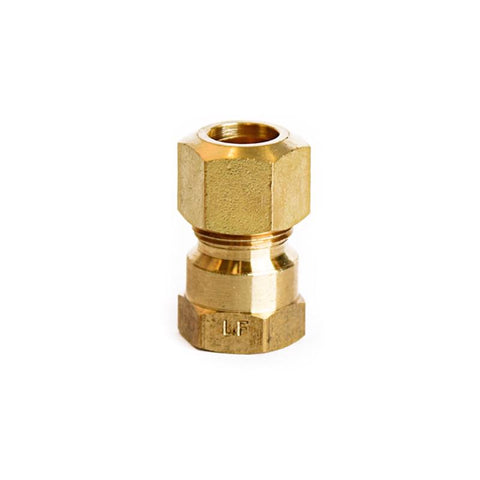 ATC 3/8 in. Compression in. X 1/4 in. D FPT Brass Coupling (Pack of 5)