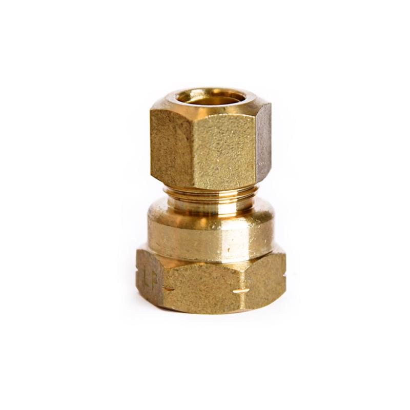 ATC 3/8 in. Compression in. X 3/8 in. D FPT Brass Coupling (Pack of 5)