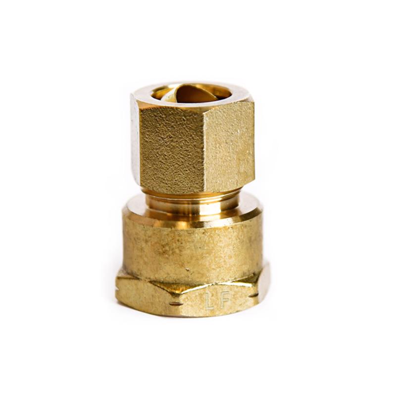 ATC 1/2 in. Compression in. X 1/2 in. D FPT Brass Coupling (Pack of 5)