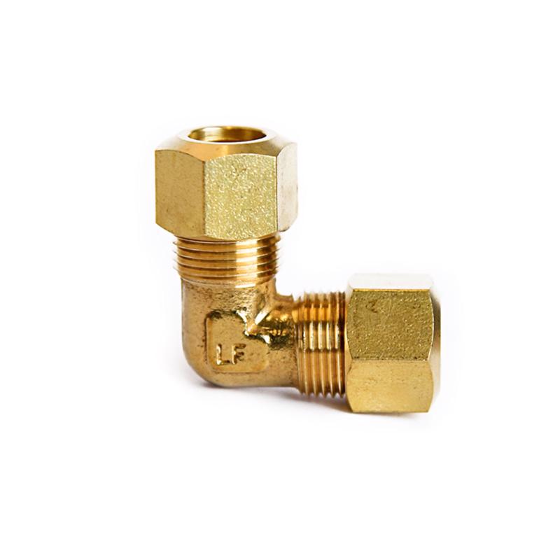 ATC 3/8 in. Compression X 3/8 in. D Compression Yellow Brass 90 Degree Elbow (Pack of 5)