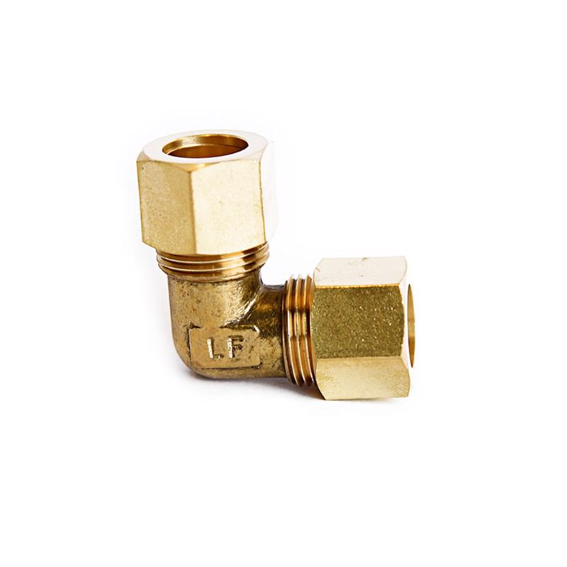 ATC 1/2 in. Compression X 1/2 in. D Compression Yellow Brass 90 Degree Elbow (Pack of 5)