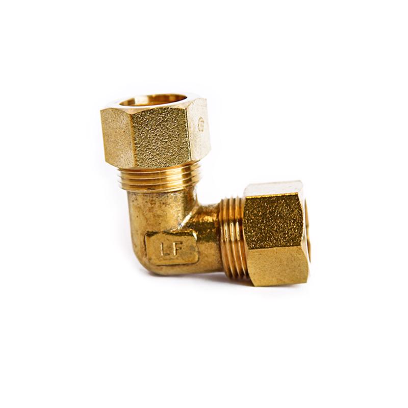 ATC 5/8 in. Compression X 5/8 in. D Compression Yellow Brass 90 Degree Elbow (Pack of 5)